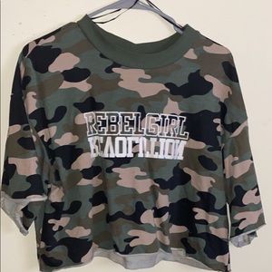 Army crop top